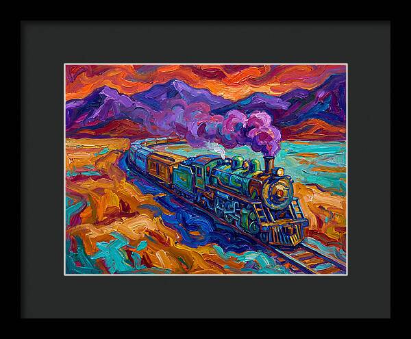 Steam Train In Vibrant Landscape