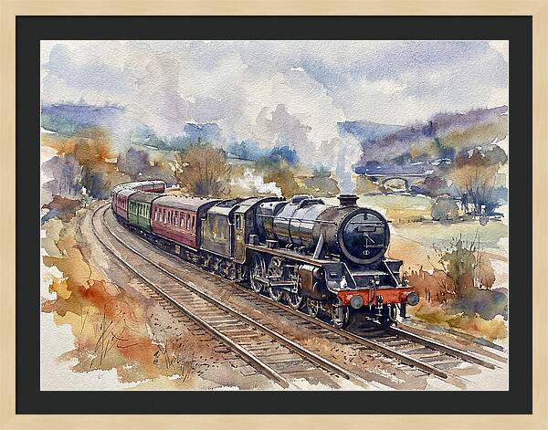 Steam Train Journey Through Countryside