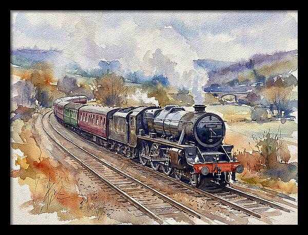 Steam Train Journey Through Countryside