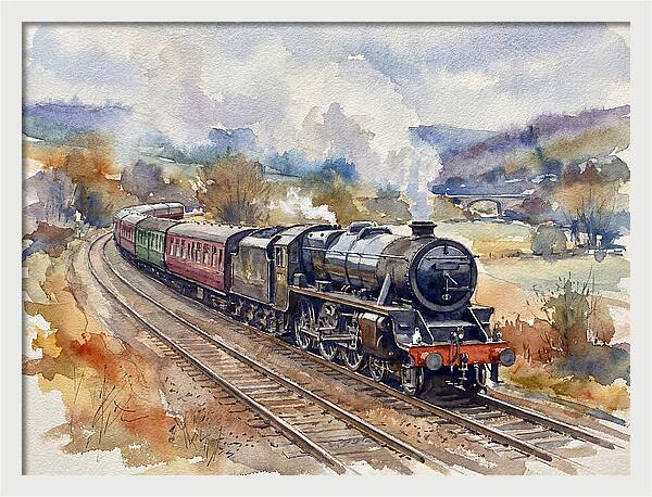 Steam Train Journey Through Countryside