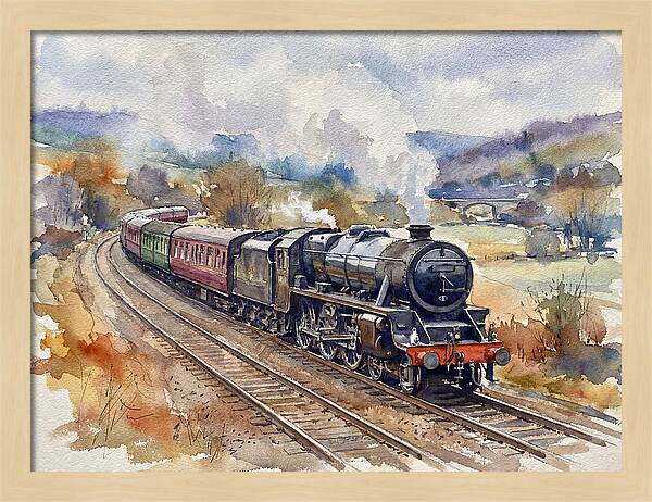 Steam Train Journey Through Countryside