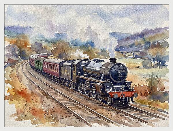 Steam Train Journey Through Countryside