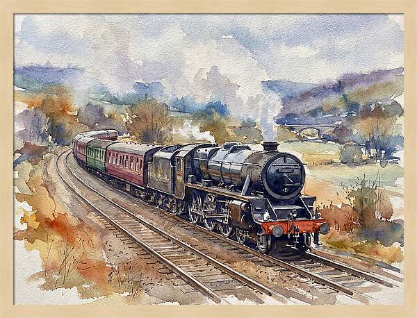 Steam Train Journey Through Countryside