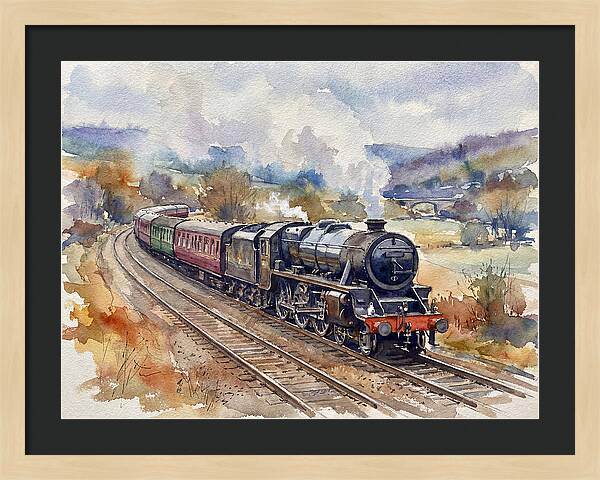 Steam Train Journey Through Countryside