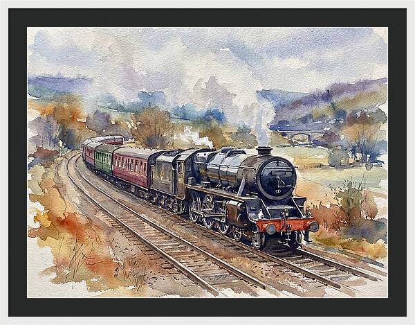 Steam Train Journey Through Countryside