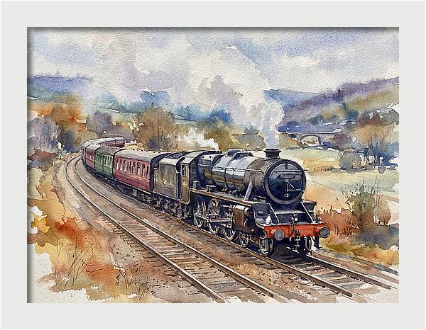 Steam Train Journey Through Countryside