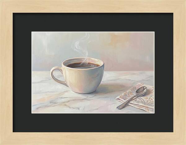 Steaming Espresso In Ceramic Cup