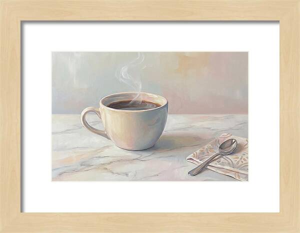 Steaming Espresso In Ceramic Cup