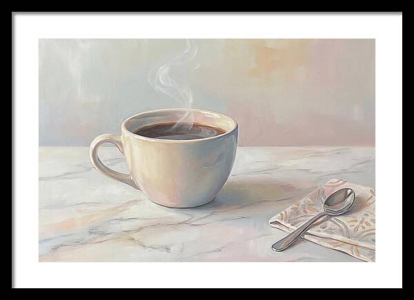 Steaming Espresso In Ceramic Cup