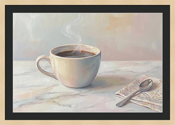 Steaming Espresso In Ceramic Cup