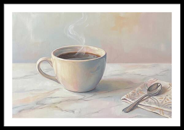 Steaming Espresso In Ceramic Cup