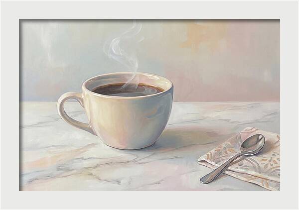 Steaming Espresso In Ceramic Cup