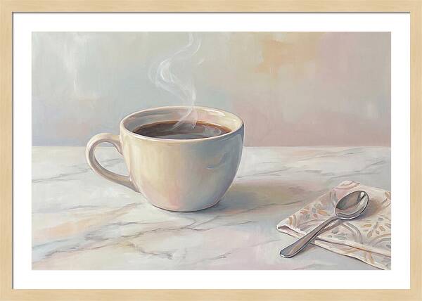 Steaming Espresso In Ceramic Cup