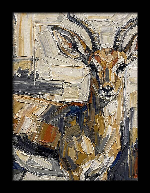 Steenbok In Palette Knife Style