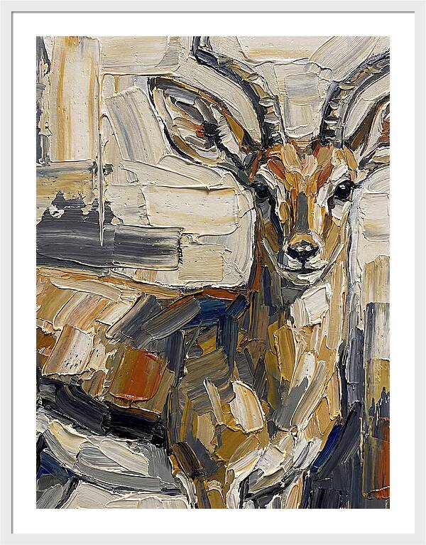 Steenbok In Palette Knife Style
