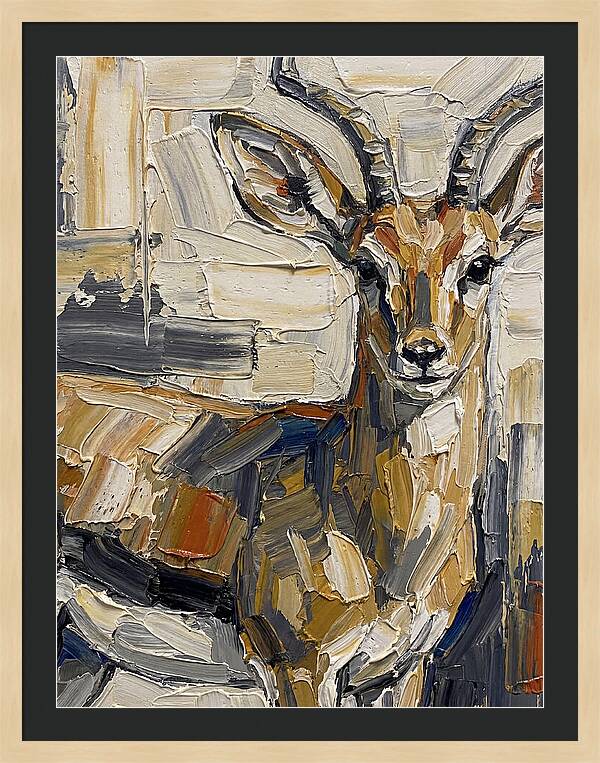 Steenbok In Palette Knife Style