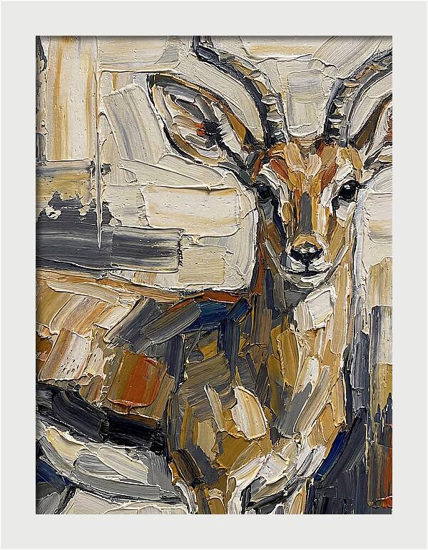 Steenbok In Palette Knife Style