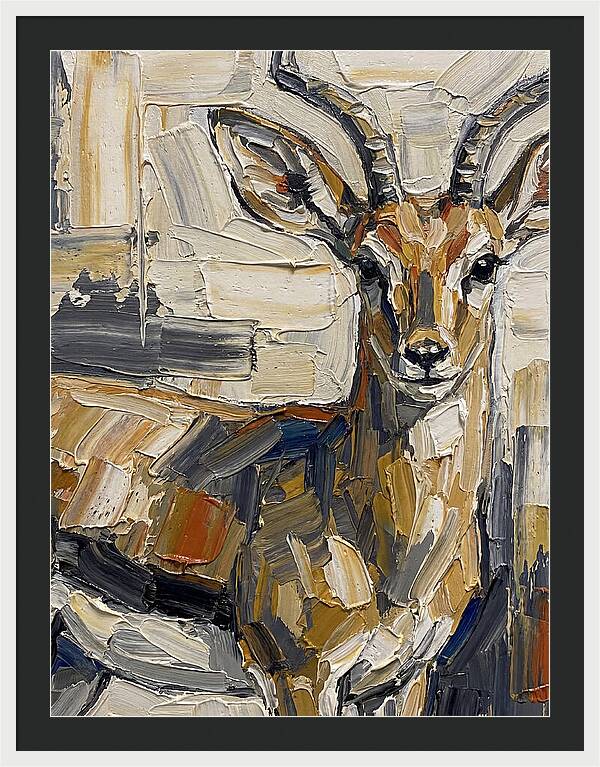Steenbok In Palette Knife Style