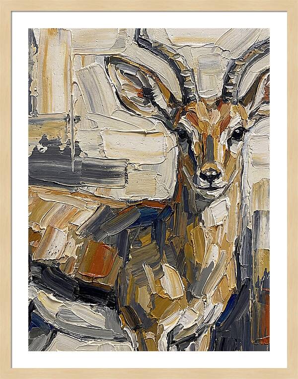 Steenbok In Palette Knife Style