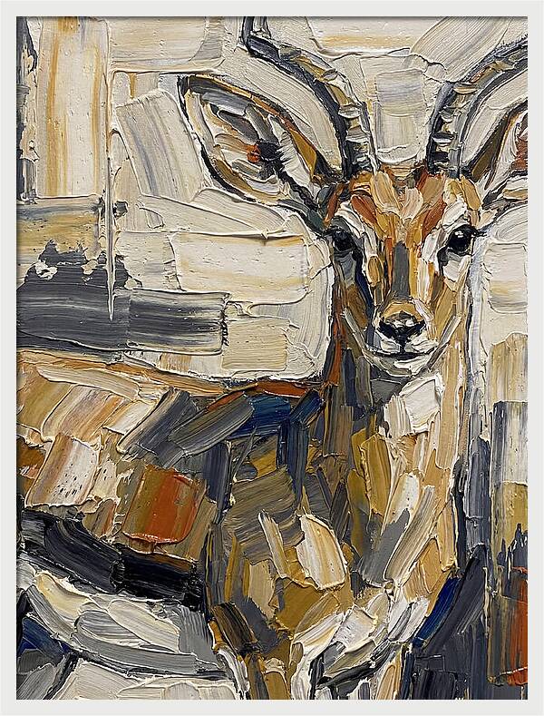 Steenbok In Palette Knife Style
