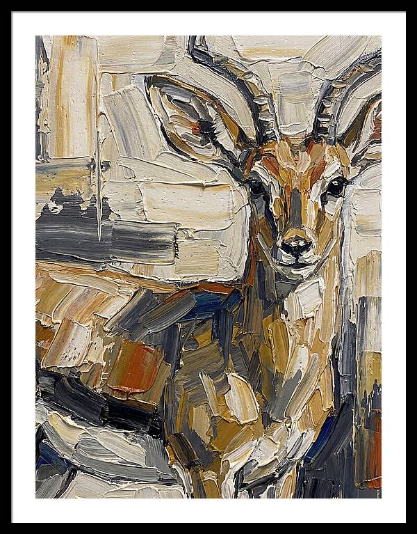 Steenbok In Palette Knife Style