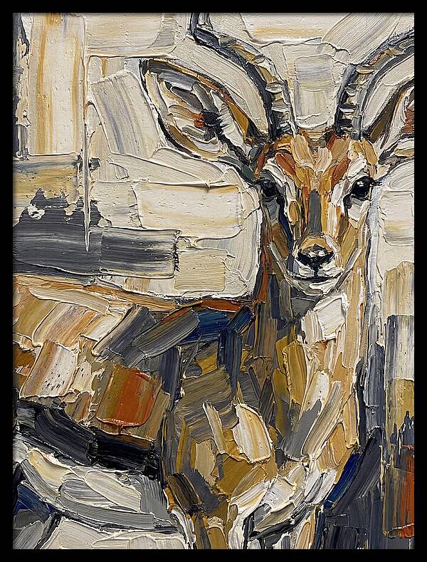 Steenbok In Palette Knife Style