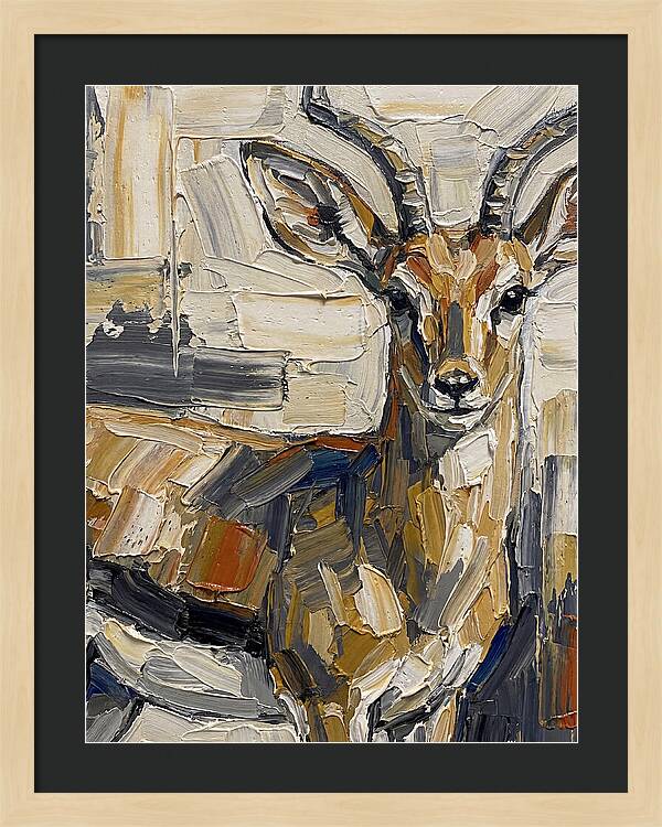 Steenbok In Palette Knife Style