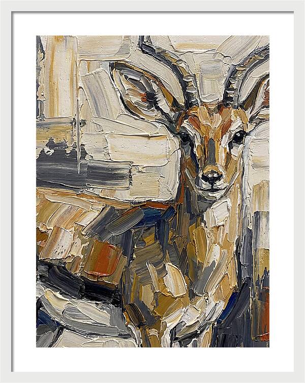 Steenbok In Palette Knife Style