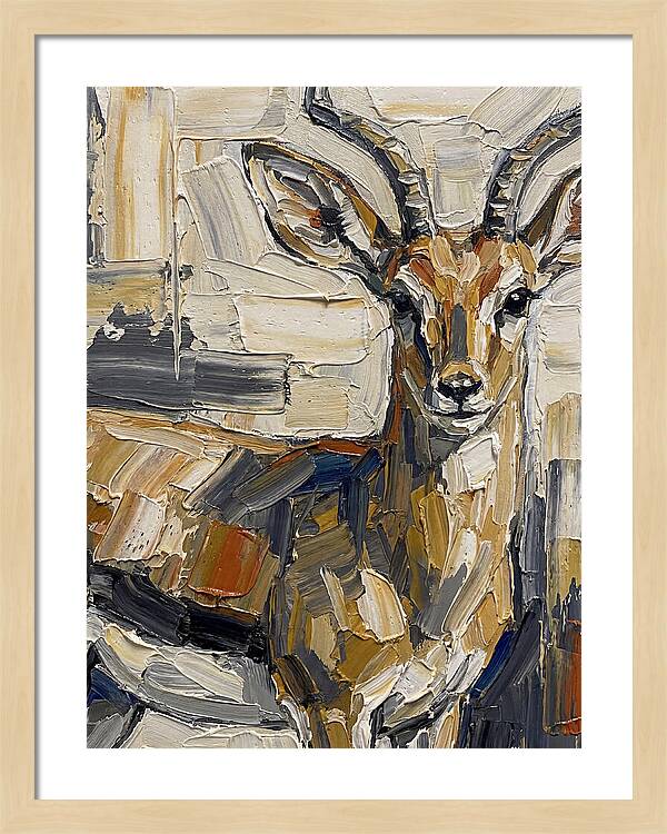 Steenbok In Palette Knife Style