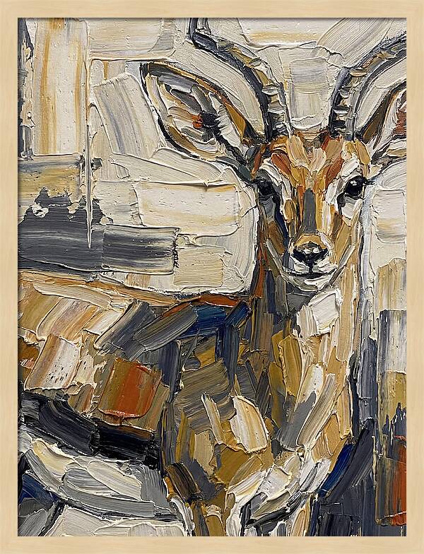 Steenbok In Palette Knife Style