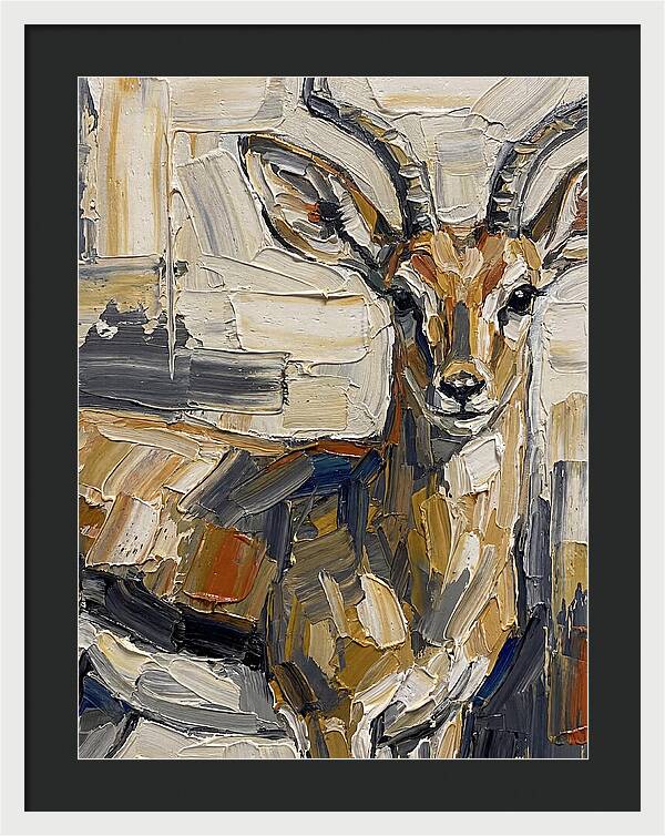 Steenbok In Palette Knife Style