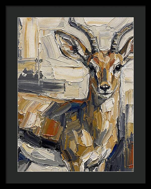 Steenbok In Palette Knife Style