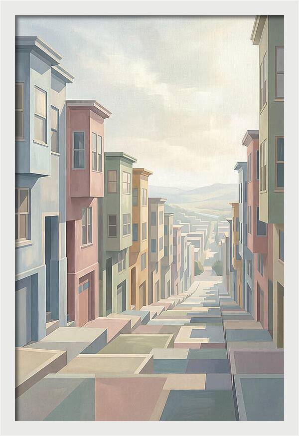 Steep City Street Perspective