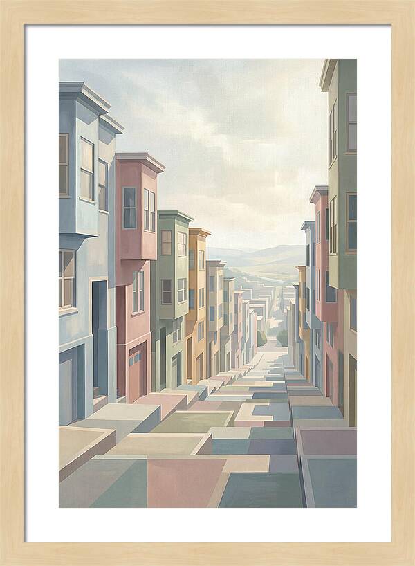 Steep City Street Perspective