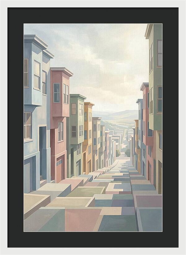Steep City Street Perspective
