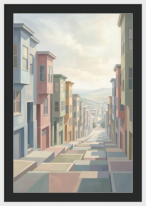 Steep City Street Perspective