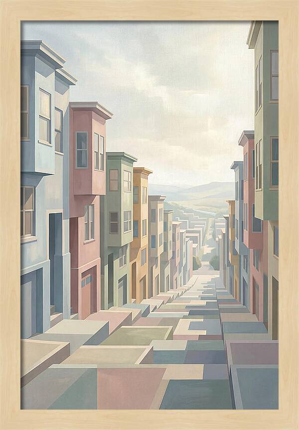 Steep City Street Perspective