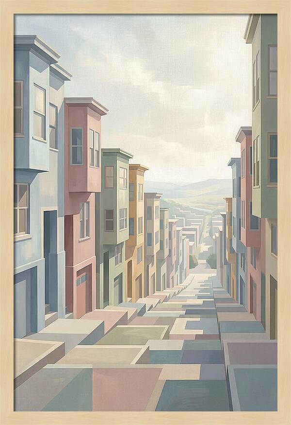 Steep City Street Perspective