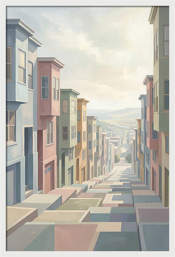 Steep City Street Perspective