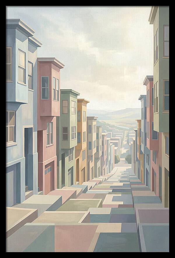 Steep City Street Perspective