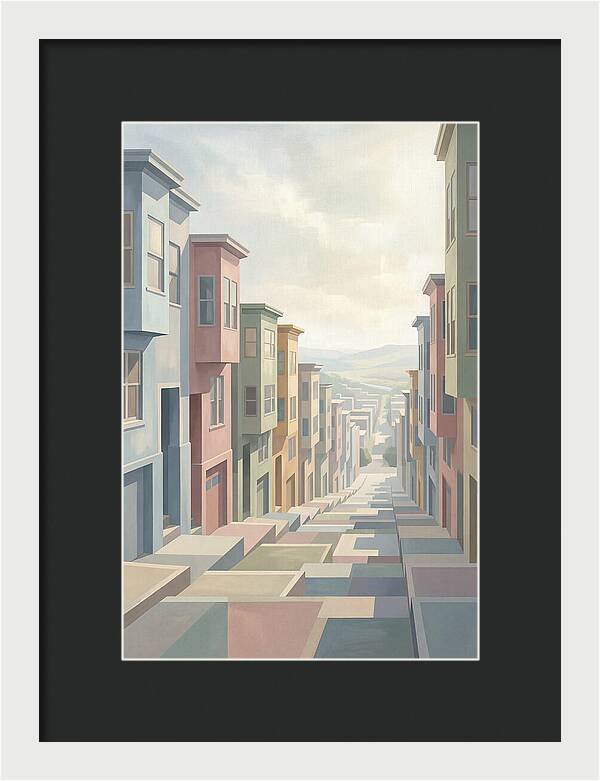 Steep City Street Perspective
