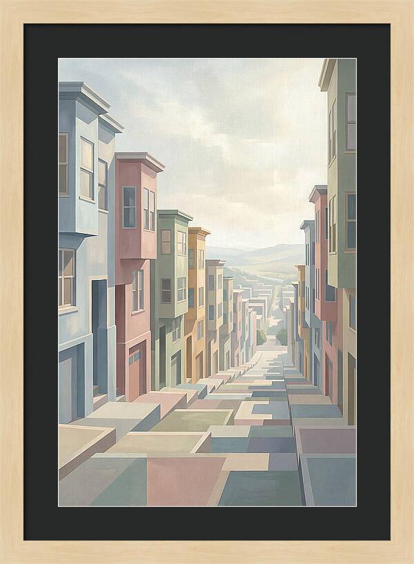 Steep City Street Perspective