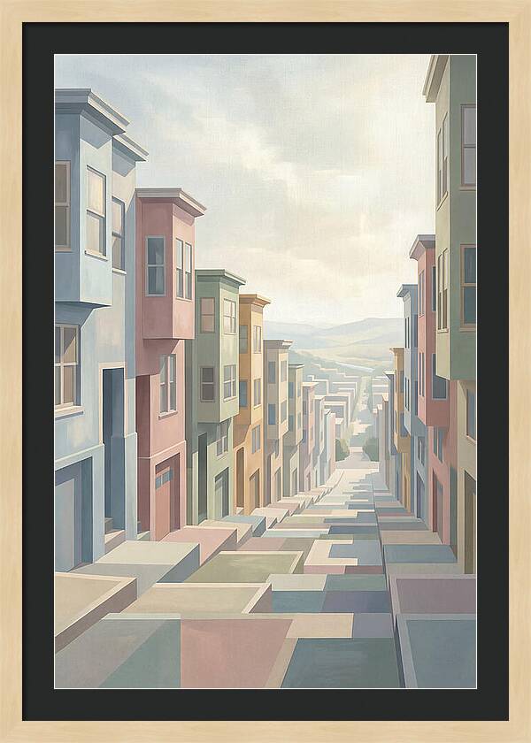 Steep City Street Perspective
