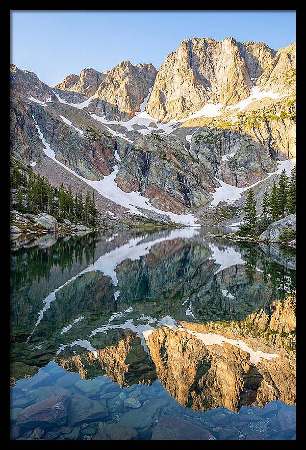 Steep Cliffs Above Mountain Lake