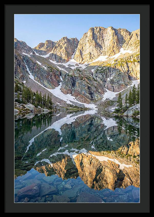 Steep Cliffs Above Mountain Lake