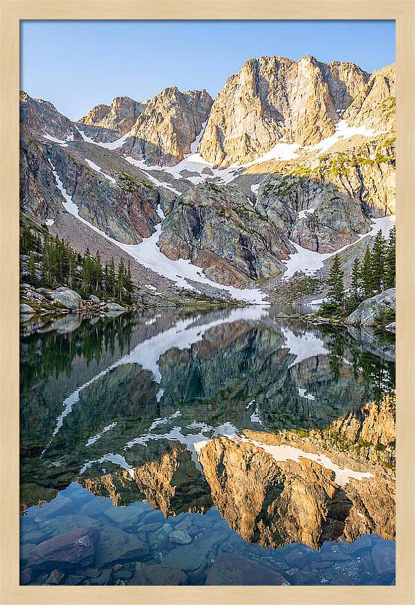 Steep Cliffs Above Mountain Lake