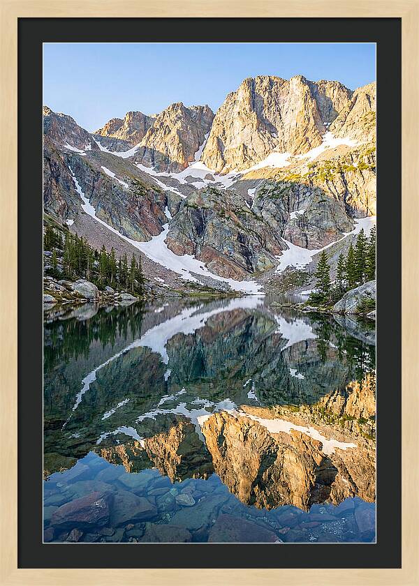 Steep Cliffs Above Mountain Lake