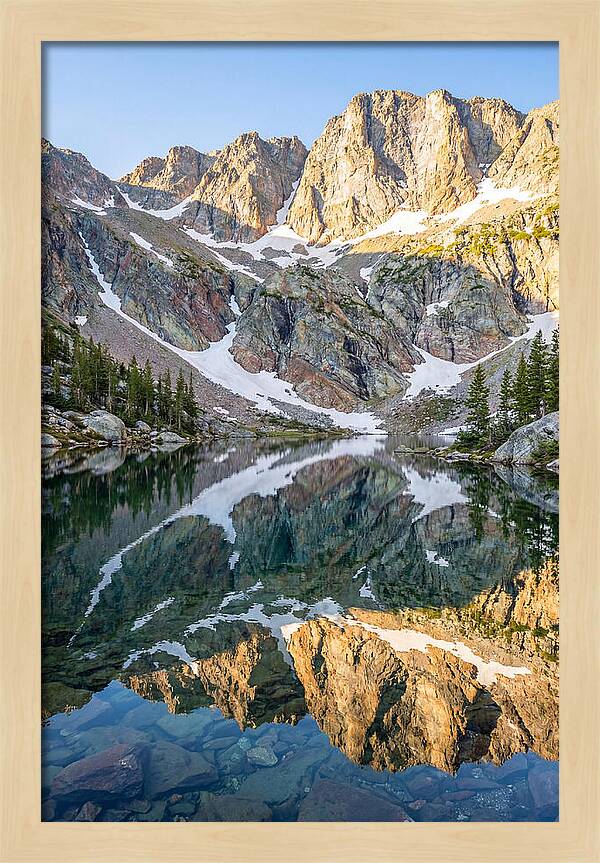 Steep Cliffs Above Mountain Lake