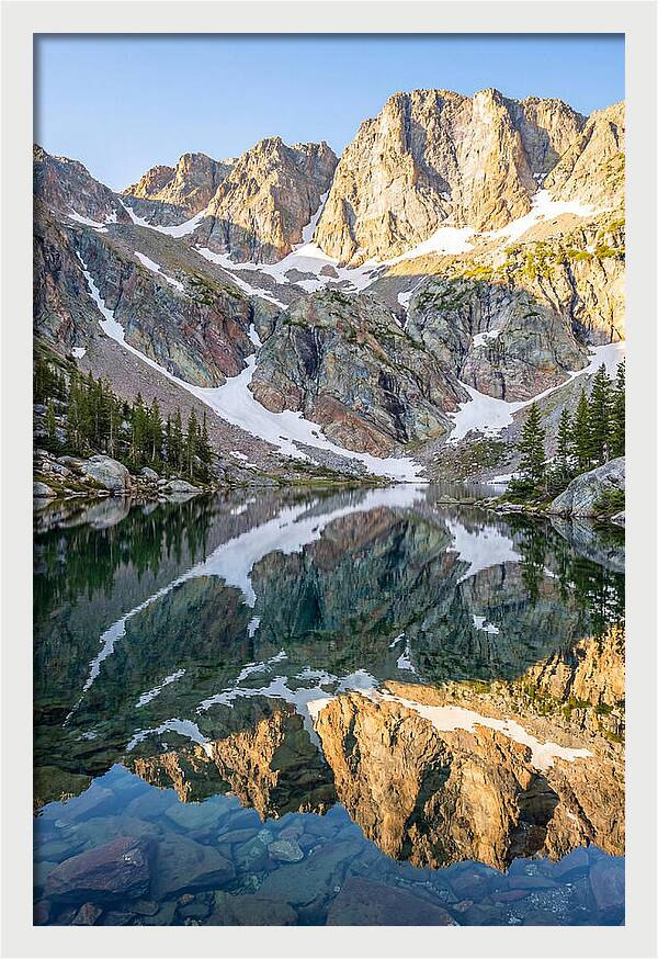 Steep Cliffs Above Mountain Lake