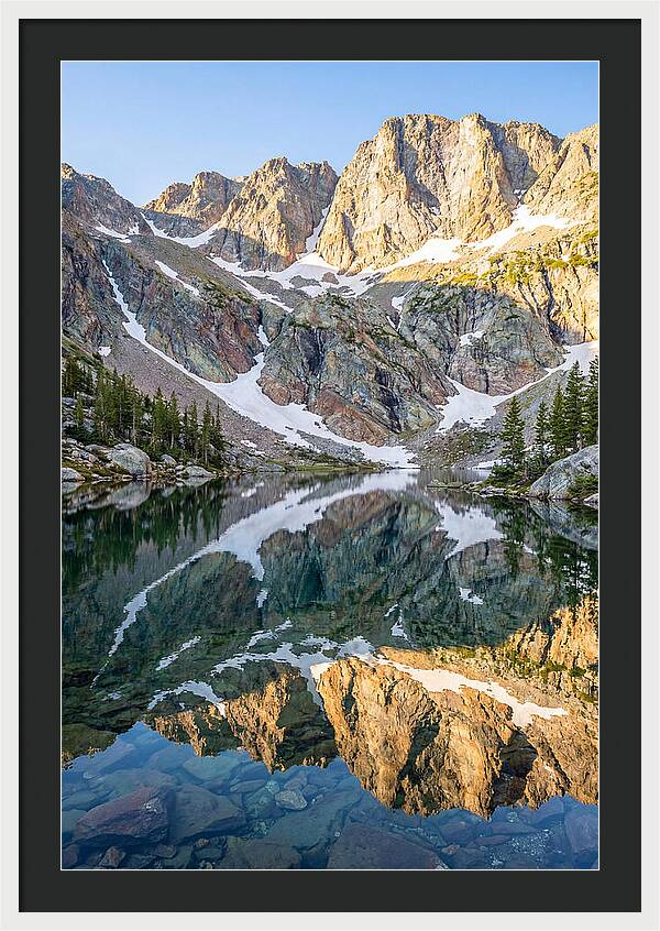 Steep Cliffs Above Mountain Lake